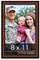Photo Size Simple Brown Picture Frame - UV Acrylic, Foam Board Backing, Hanging Hardware
